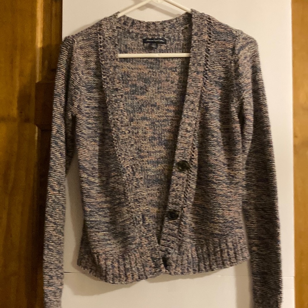 American Eagle Outfitters Gray Cardigan Sweater
